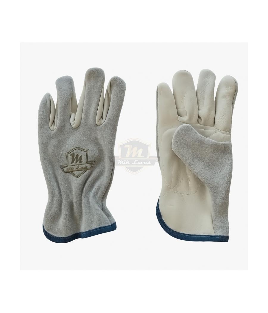 Luva Mista – Palma em Vaqueta e Dorso em Raspa: Resistência, Conforto e Versatilidade